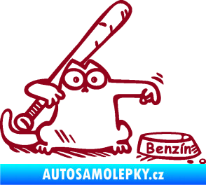 Samolepka Dolej benzin 002 pravá bordó vínová