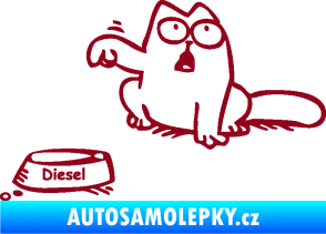 Samolepka Dolej diesel - levá bordó vínová