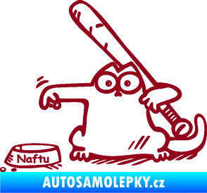 Samolepka Dolej naftu 002 levá bordó vínová