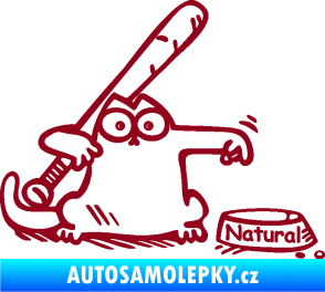 Samolepka Dolej natural pravá bordó vínová