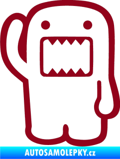 Samolepka Domo 001 levá hello bordó vínová