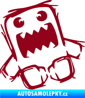 Samolepka Domo 009 levá crazy bordó vínová