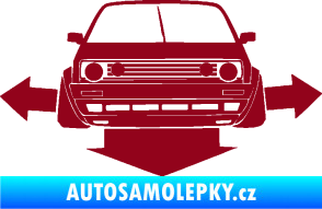 Samolepka Down and out car 002 bordó vínová