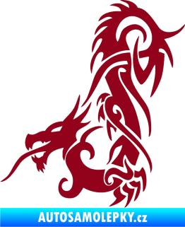 Samolepka Dragon 007 levá bordó vínová
