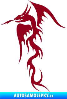 Samolepka Dragon 013 levá bordó vínová