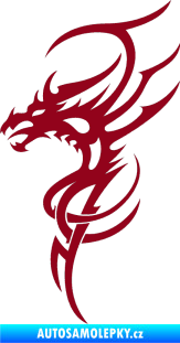 Samolepka Dragon 017 levá bordó vínová