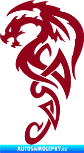 Samolepka Dragon 018 levá bordó vínová