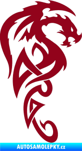 Samolepka Dragon 018 pravá bordó vínová
