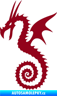 Samolepka Dragon 020 levá bordó vínová