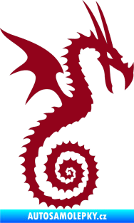 Samolepka Dragon 020 pravá bordó vínová