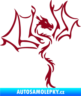 Samolepka Dragon 034 pravá bordó vínová