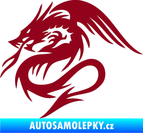 Samolepka Dragon 039 levá bordó vínová