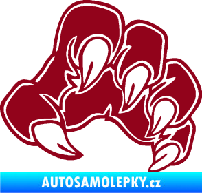 Samolepka Drápy 001 pravá bordó vínová