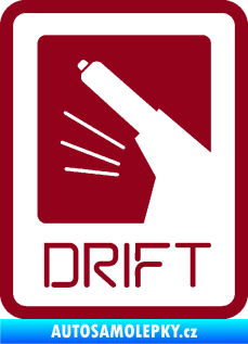 Samolepka Drift 004 bordó vínová