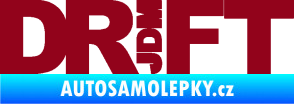 Samolepka Drift 008  nápis JDM bordó vínová