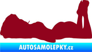 Samolepka Erotická žena 034 levá bordó vínová
