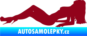 Samolepka Erotická žena 046 levá bordó vínová