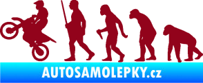 Samolepka Evoluce 002 motokros levá bordó vínová