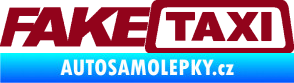 Samolepka Fake taxi nápis bordó vínová