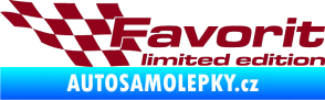 Samolepka Favorit limited edition levá bordó vínová