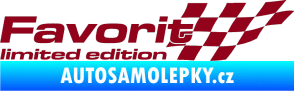 Samolepka Favorit limited edition pravá bordó vínová