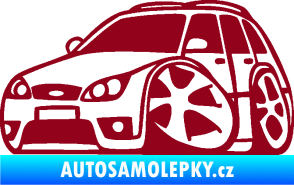 Samolepka Ford Mondeo combi karikatura levá bordó vínová