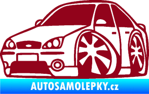 Samolepka Ford Mondeo karikatura levá bordó vínová