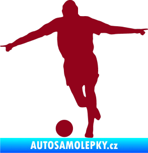 Samolepka Fotbalista 015 levá bordó vínová