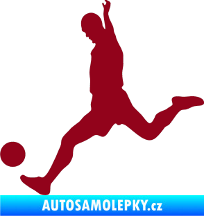 Samolepka Fotbalista 023 levá bordó vínová