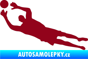 Samolepka Fotbalista 026 levá brankář bordó vínová