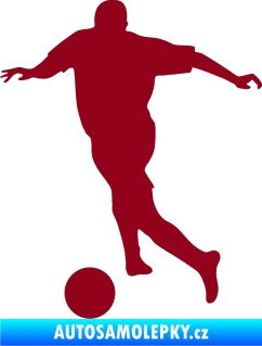 Samolepka Fotbalista 030 levá bordó vínová