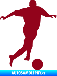 Samolepka Fotbalista 030 pravá bordó vínová