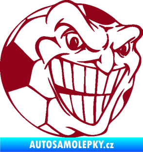 Samolepka Fotbalový míč 002 pravá bordó vínová