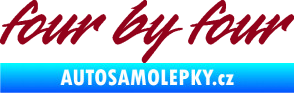 Samolepka Four by four bordó vínová