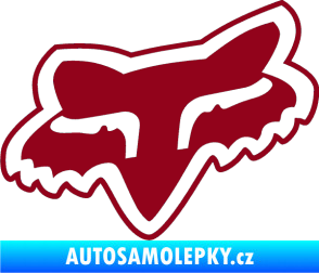 Samolepka Fox 003 bordó vínová
