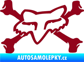 Samolepka Fox 004 bordó vínová