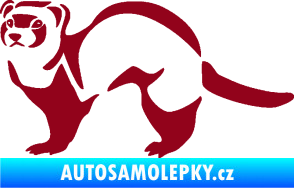 Samolepka Fretka 002 levá bordó vínová
