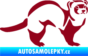 Samolepka Fretka 002 pravá bordó vínová