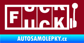 Samolepka Fuck kasino bordó vínová