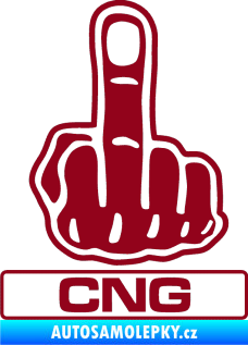 Samolepka Fuck off CNG bordó vínová