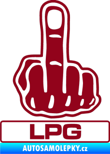 Samolepka Fuck off LPG bordó vínová