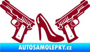Samolepka Girl mafia 002 pravá bordó vínová