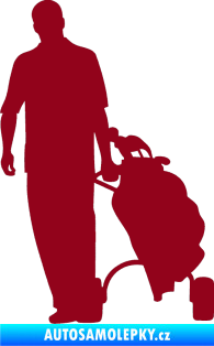 Samolepka Golfista 009 levá bordó vínová