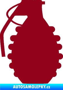 Samolepka Granát 002 levá bordó vínová