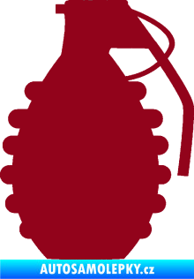 Samolepka Granát 002 pravá bordó vínová