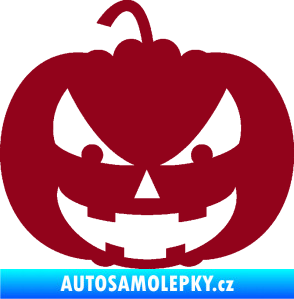 Samolepka Halloween 016 levá dýně bordó vínová