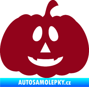 Samolepka Halloween 017 pravá dýně bordó vínová