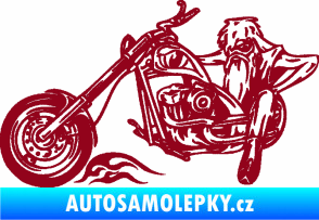 Samolepka Harley 001 levá bordó vínová