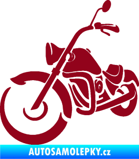 Samolepka Harley 002 levá motorka bordó vínová