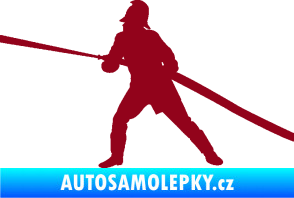 Samolepka Hasič 009 levá bordó vínová